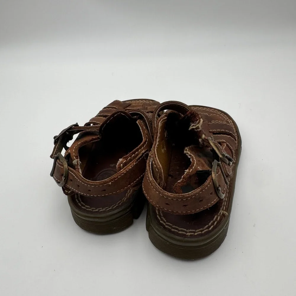 Dr. Martens 6447 Kids Brown Leather‎ Fisherman Sandals Size 13 Buckle AirWair